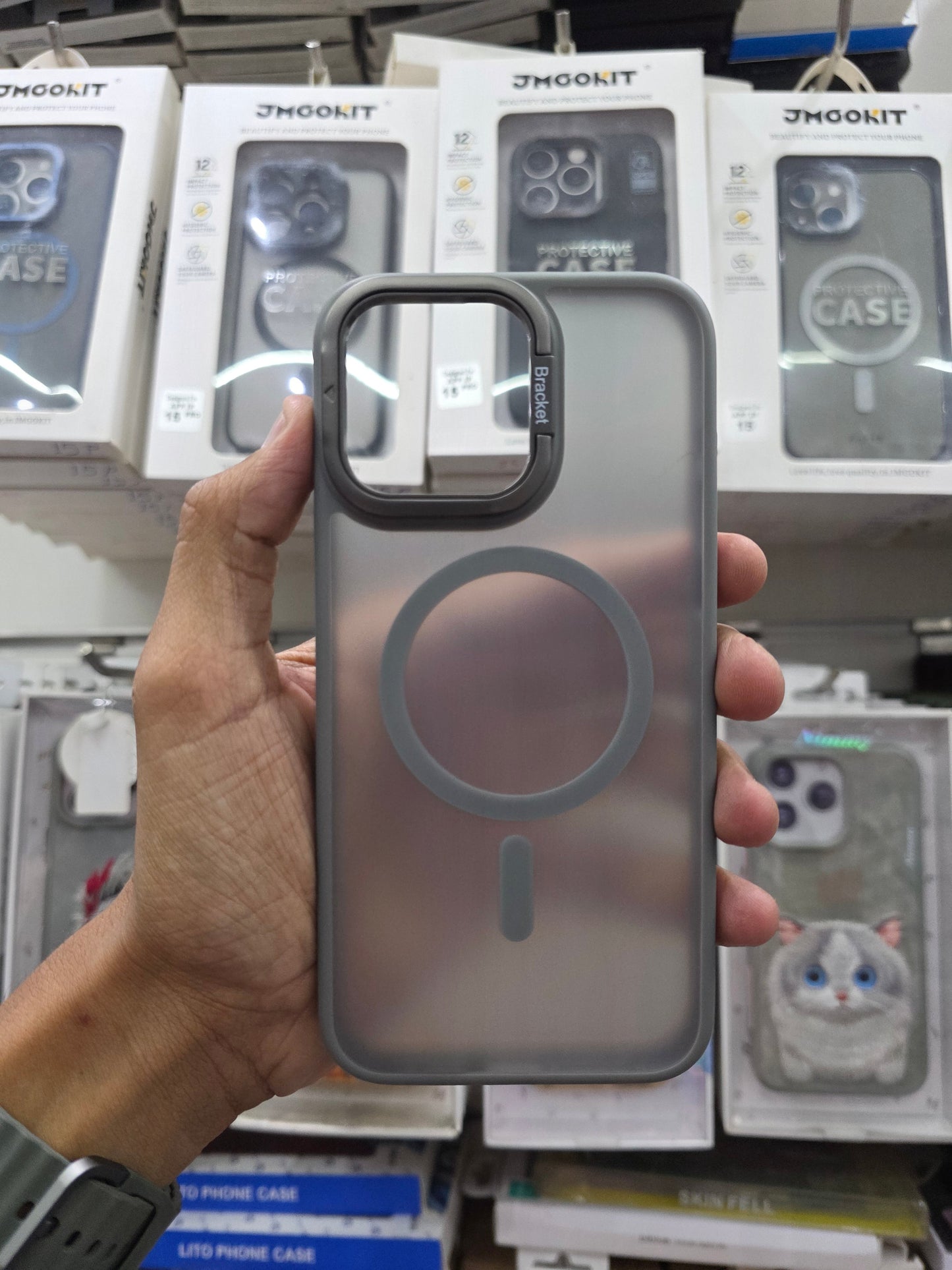 Jmookit Lenswing Braket Magnetic Case - iPhone 15 Pro Max Back Cover