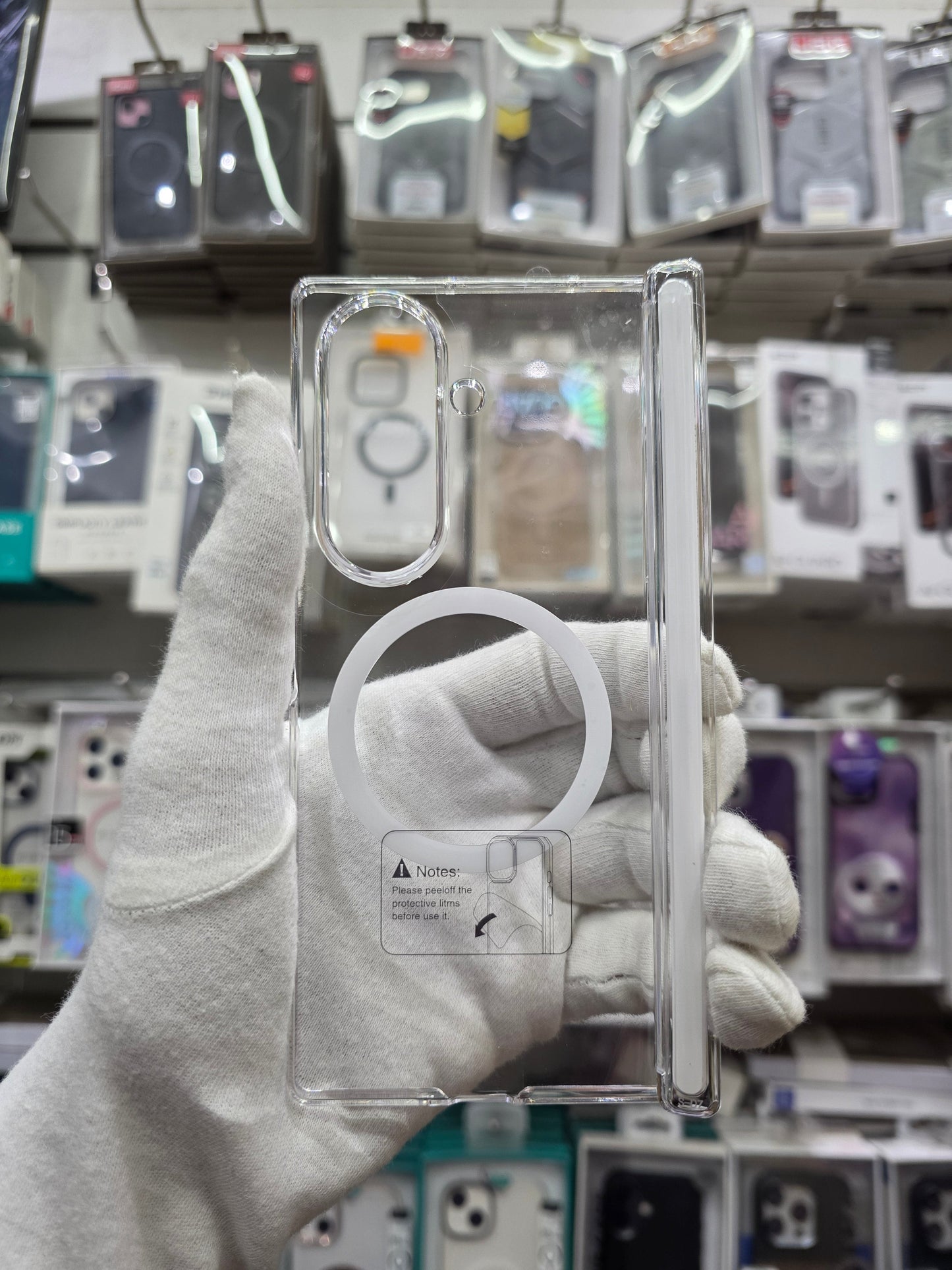 X-Level Sparkling Clear Magnet Samsung Z Fold 7 Cover