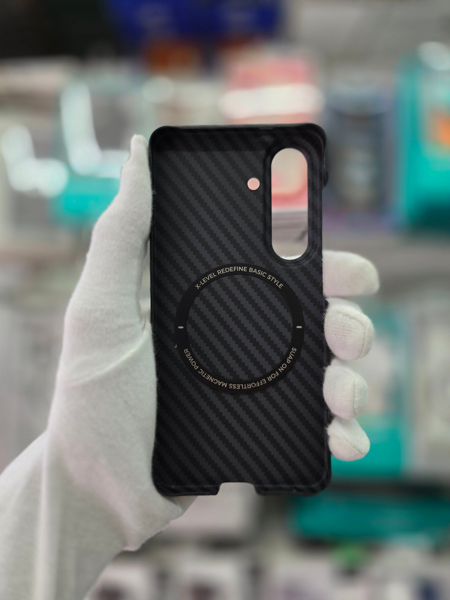 X-LEVEL Magnetic Carbon Fiber Texture Case - Samsung S26