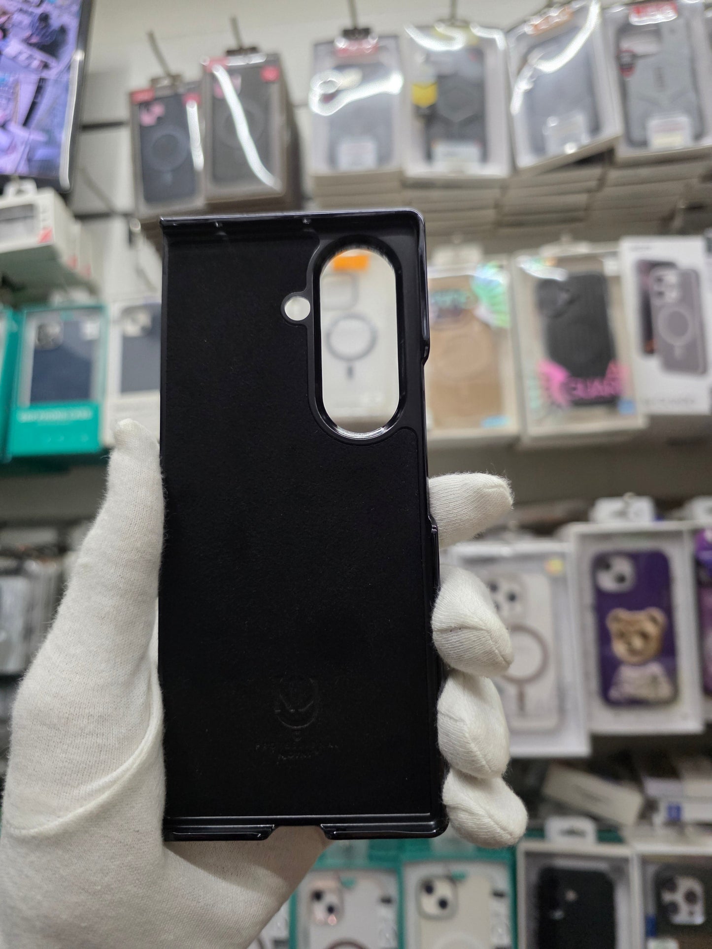 NY Classic Leather Chrome Plated Samsung Fold 7 Cover