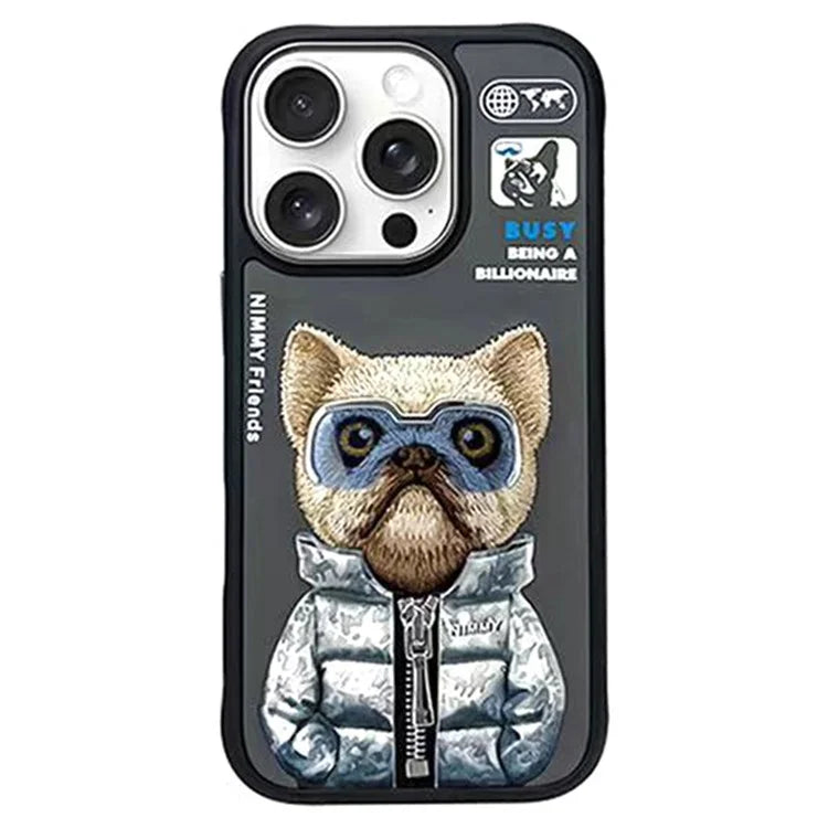 Nimmy Black Coat Dog For iPhone 16 Pro Max Back Cover