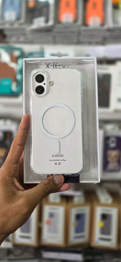 X-LEVEL Magnet Transparent Case - iPhone 16 Back Cover