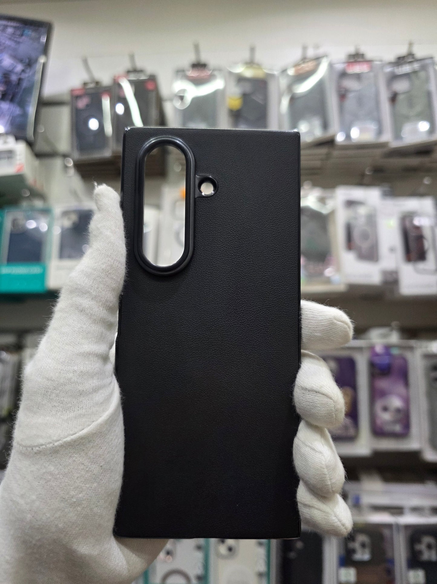 DFANS Pu Leather Chrome Plated Samsung Z Fold 7 Cover