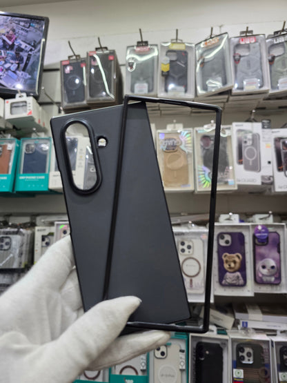 DFANS Pu Leather Chrome Plated Samsung Z Fold 7 Cover