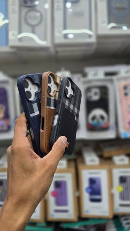 Mentor VII Premium Leather Wallet iPhone 16 Back Cover