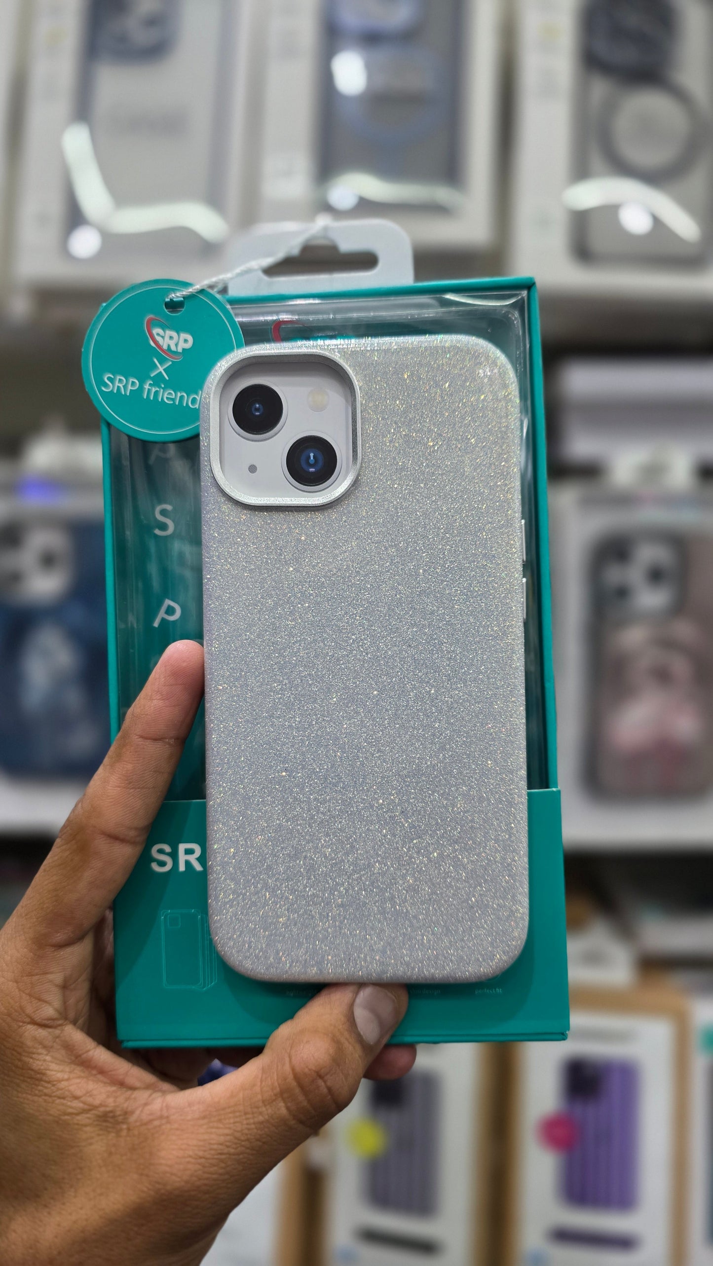 SRP Glittery Pastel Swirl Case WIth MagSafe - iPhone 15 Plus Back Cover