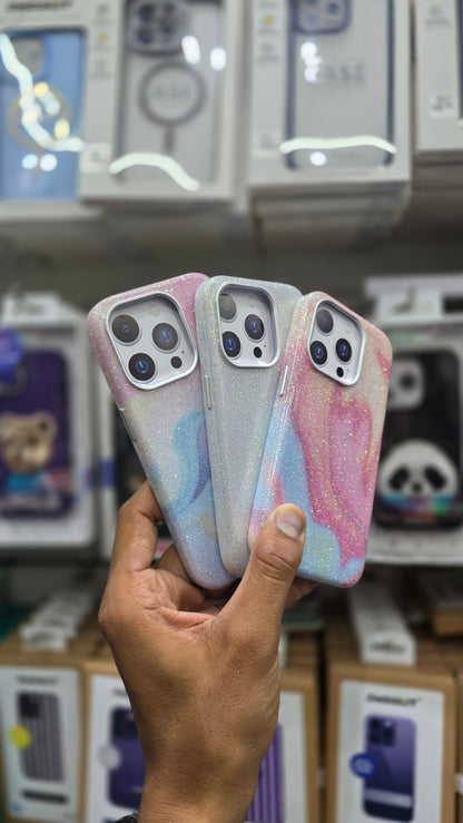 SRP Glittery Pastel Swirl Case WIth MagSafe - iPhone 15 Pro Max Back Cover