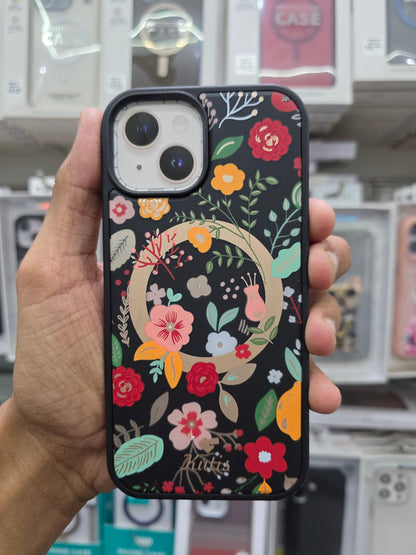 Kutis Floral Printed Shockproof MagSafe Case - iPhone 15 Back Cover