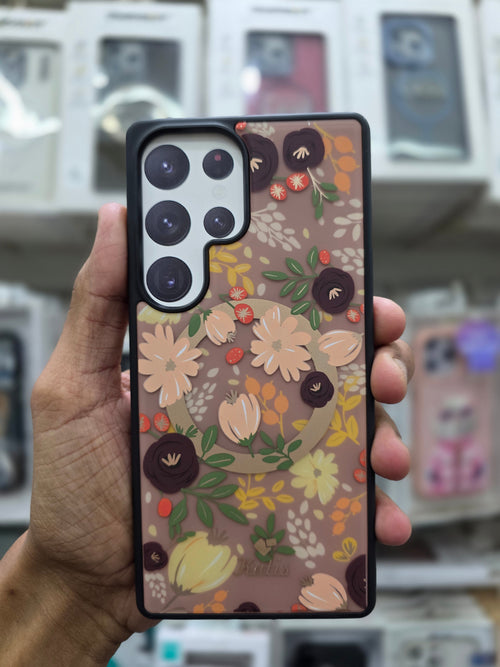 Kutis Floral Printed Shockproof MagSafe Case - Samsung S25 Ultra
