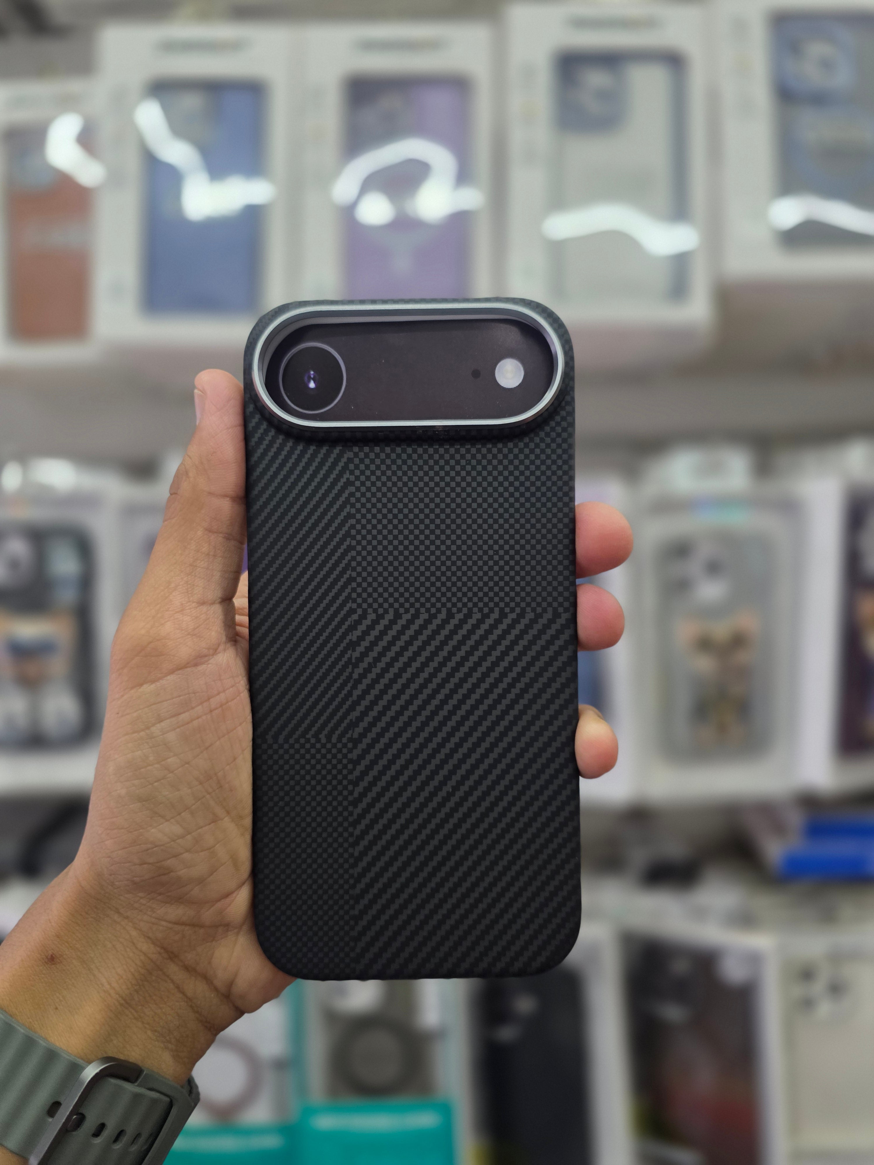 DFANS Carbon Fiber Texture Magnet Case - iPhone 17 Air Back Cover
