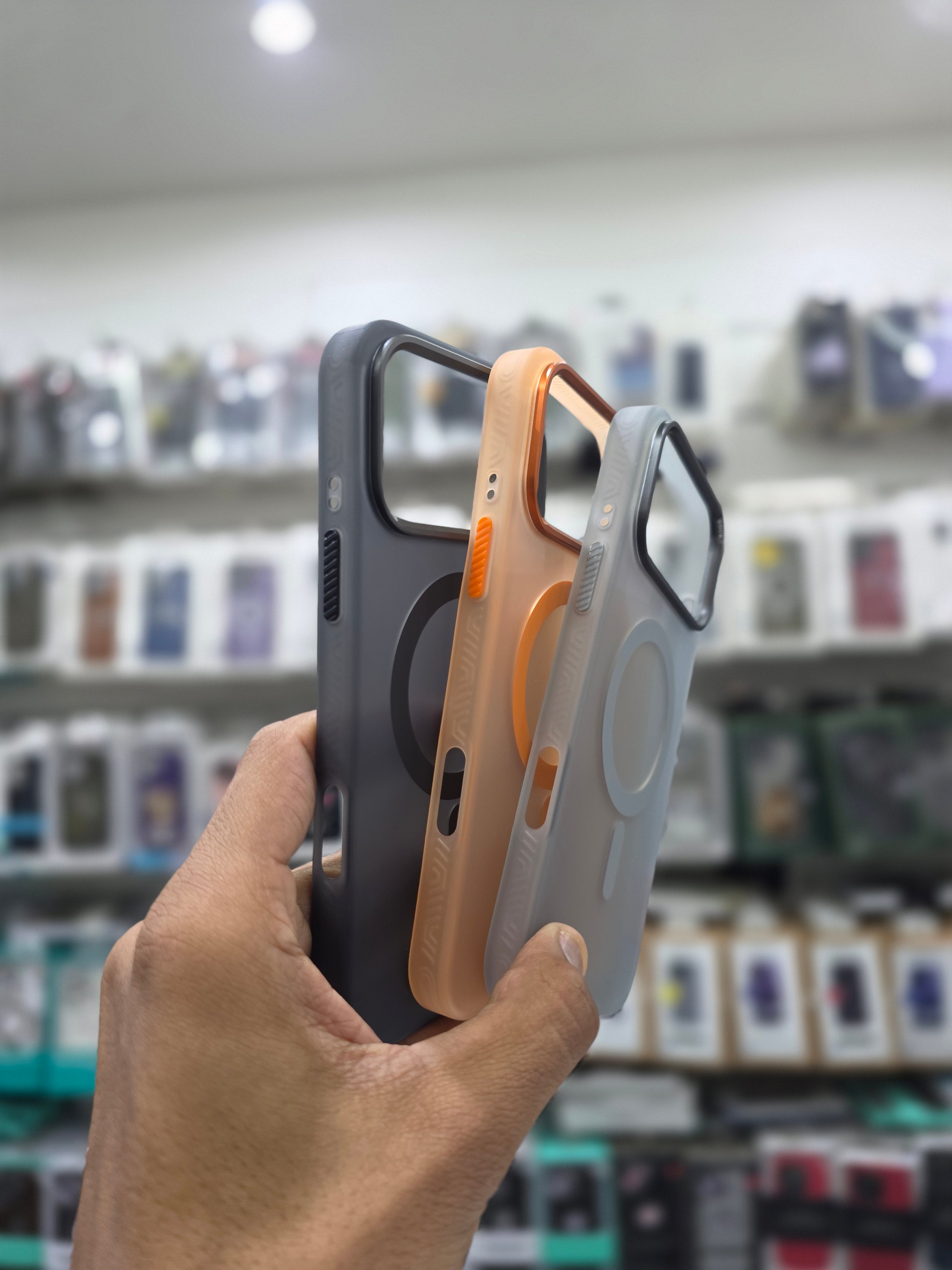 Rock Matte Series with Magnetic(Semi-Transparent ) Cover - iPhone 17 Pro Back Cover
