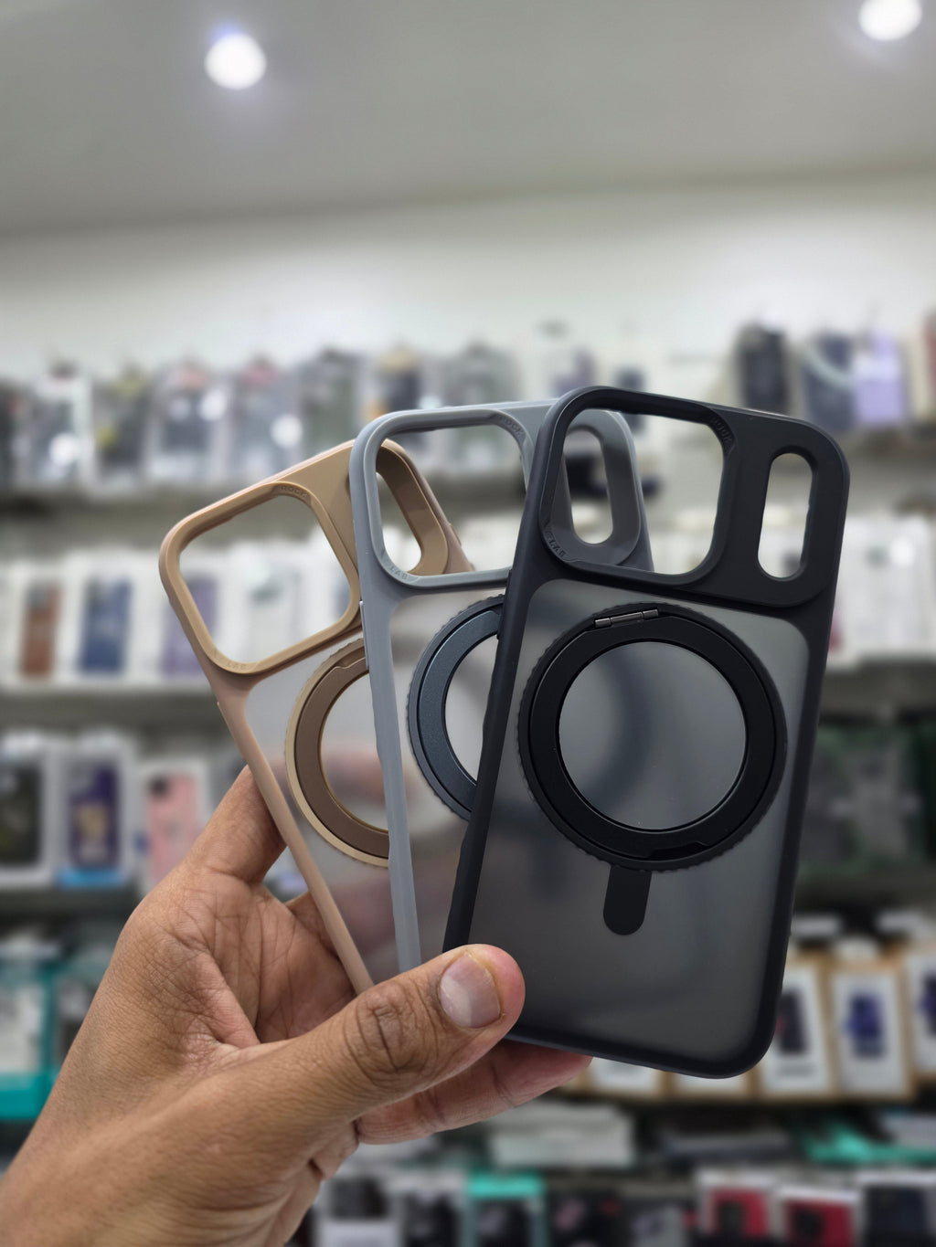 Rock Guard Touch Mate Magnetic Case With 360 Stand - iPhone 17 Pro Back Cover