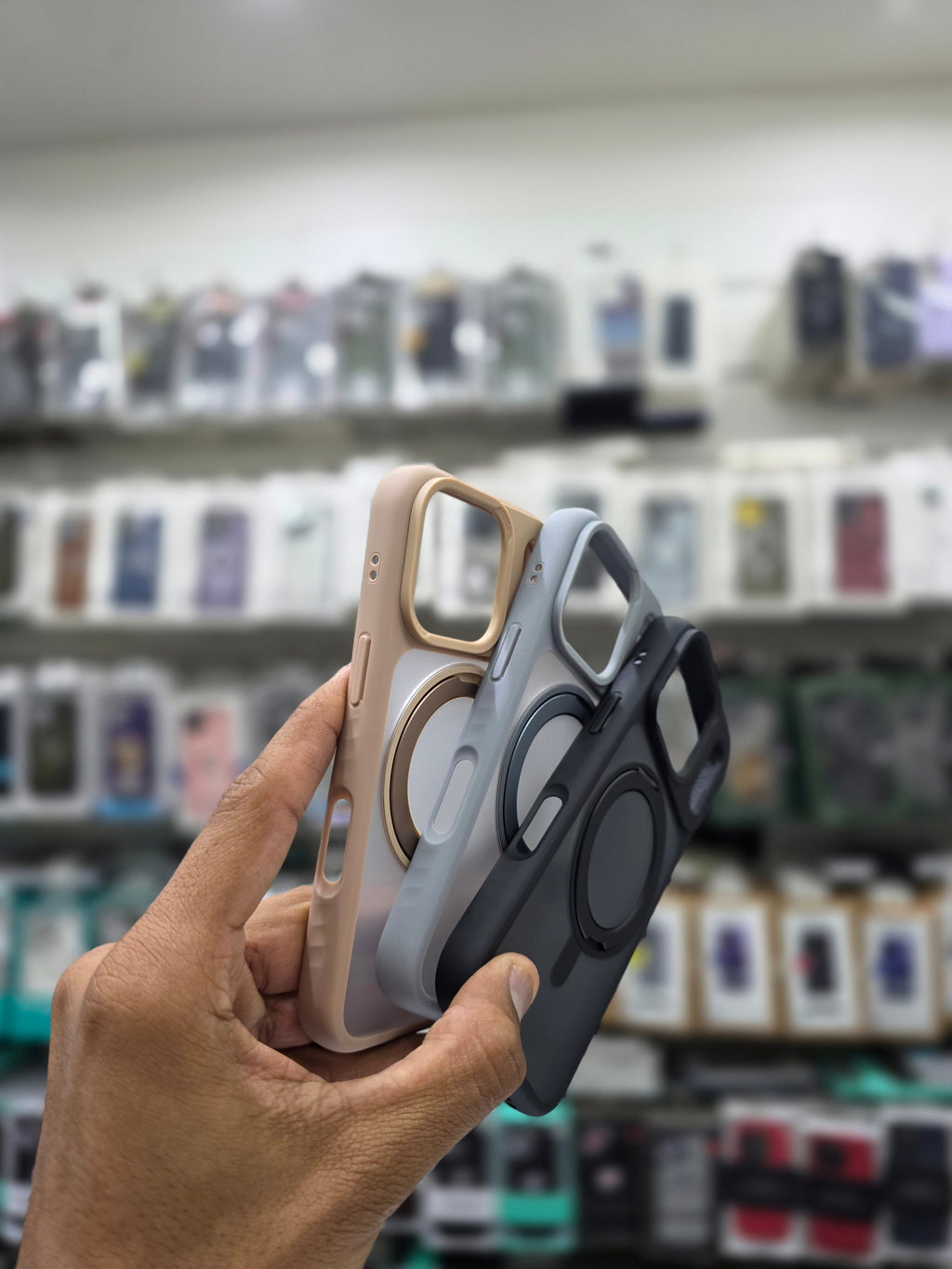 Rock Guard Touch Mate Magnetic Case With 360 Stand - iPhone 17 Pro Max Back Cover