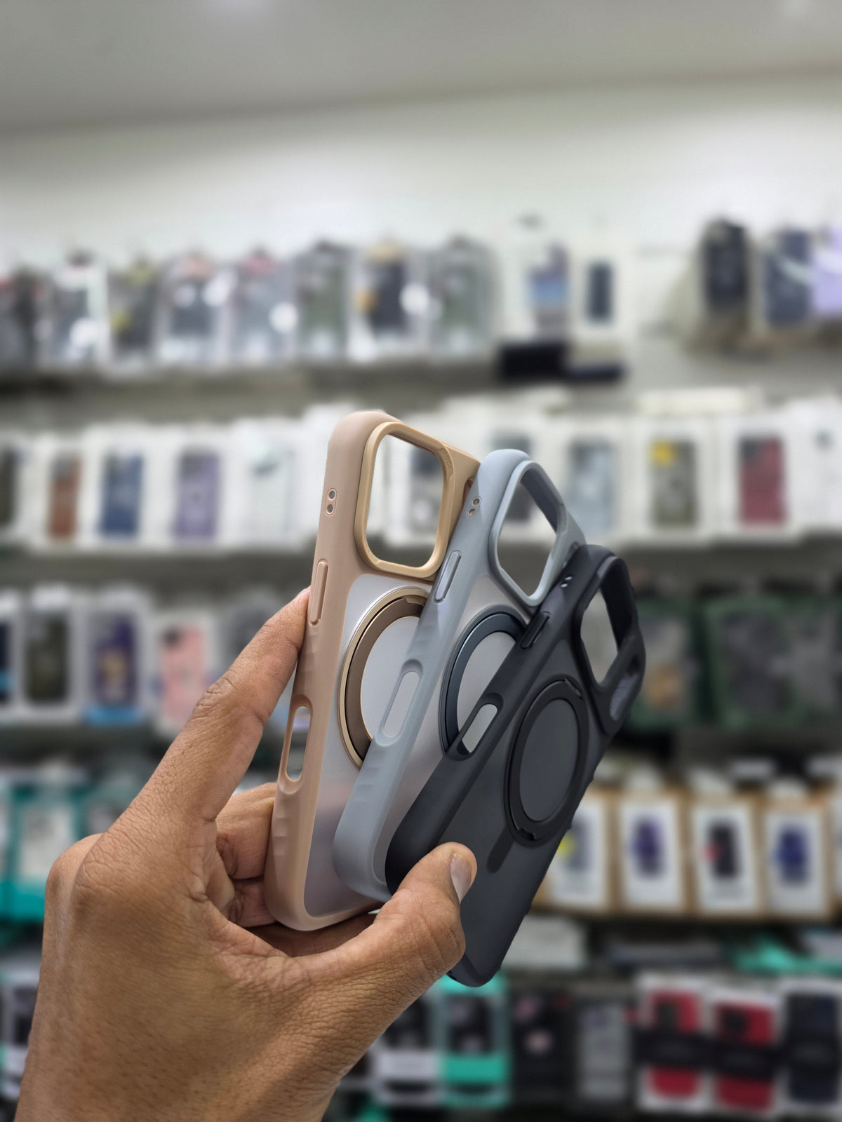 Rock Guard Touch Mate Magnetic Case With 360 Stand - iPhone 17 Pro Max Back Cover