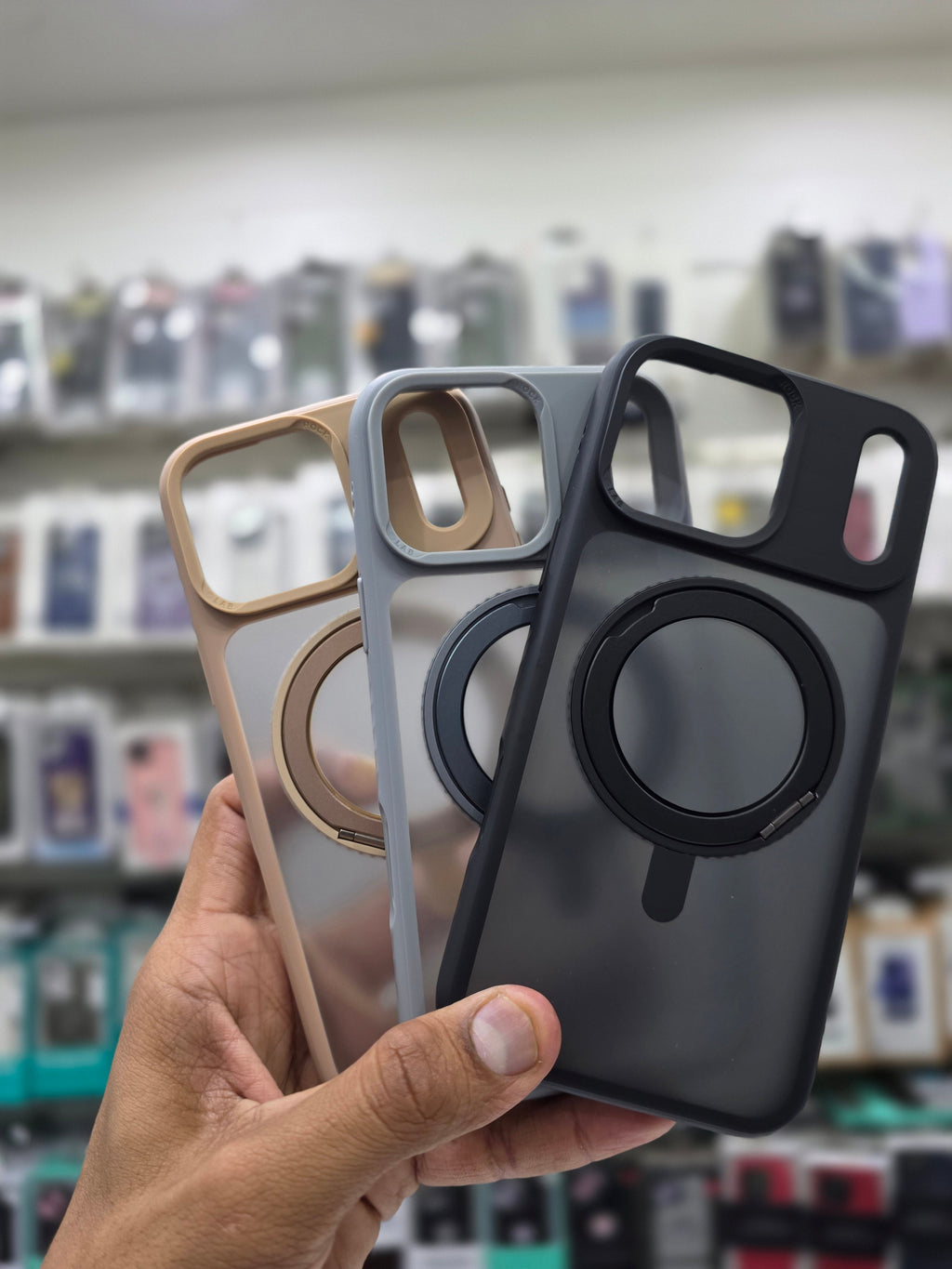 Rock Guard Touch Mate Magnetic Case With 360 Stand - iPhone 17 Pro Max Back Cover