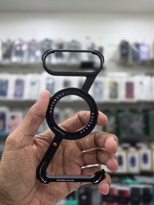 Sleek Z-Shaped Metal Case with 360° Rotating Ring Stand for iPhone 17 Air