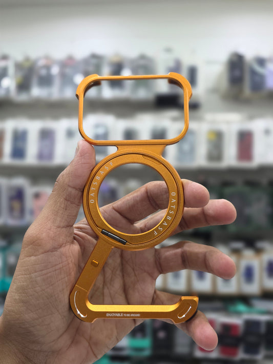 Sleek Z-Shaped Metal Case with 360° Rotating Ring Stand for iPhone 17 Pro Max