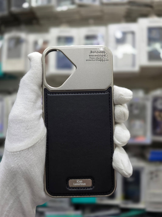 Icon Luxurious Metal Magsafe Leather Perfume Case - iPhone 17