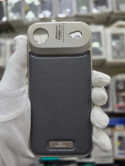 Icon Luxurious Metal Magsafe Leather Perfume Case - iPhone 17 Air