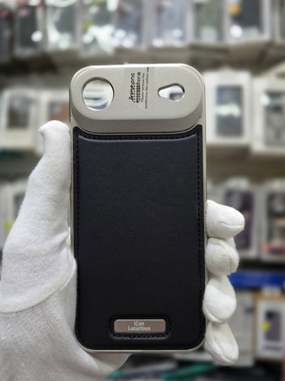 Icon Luxurious Metal Magsafe Leather Perfume Case - iPhone 17 Air