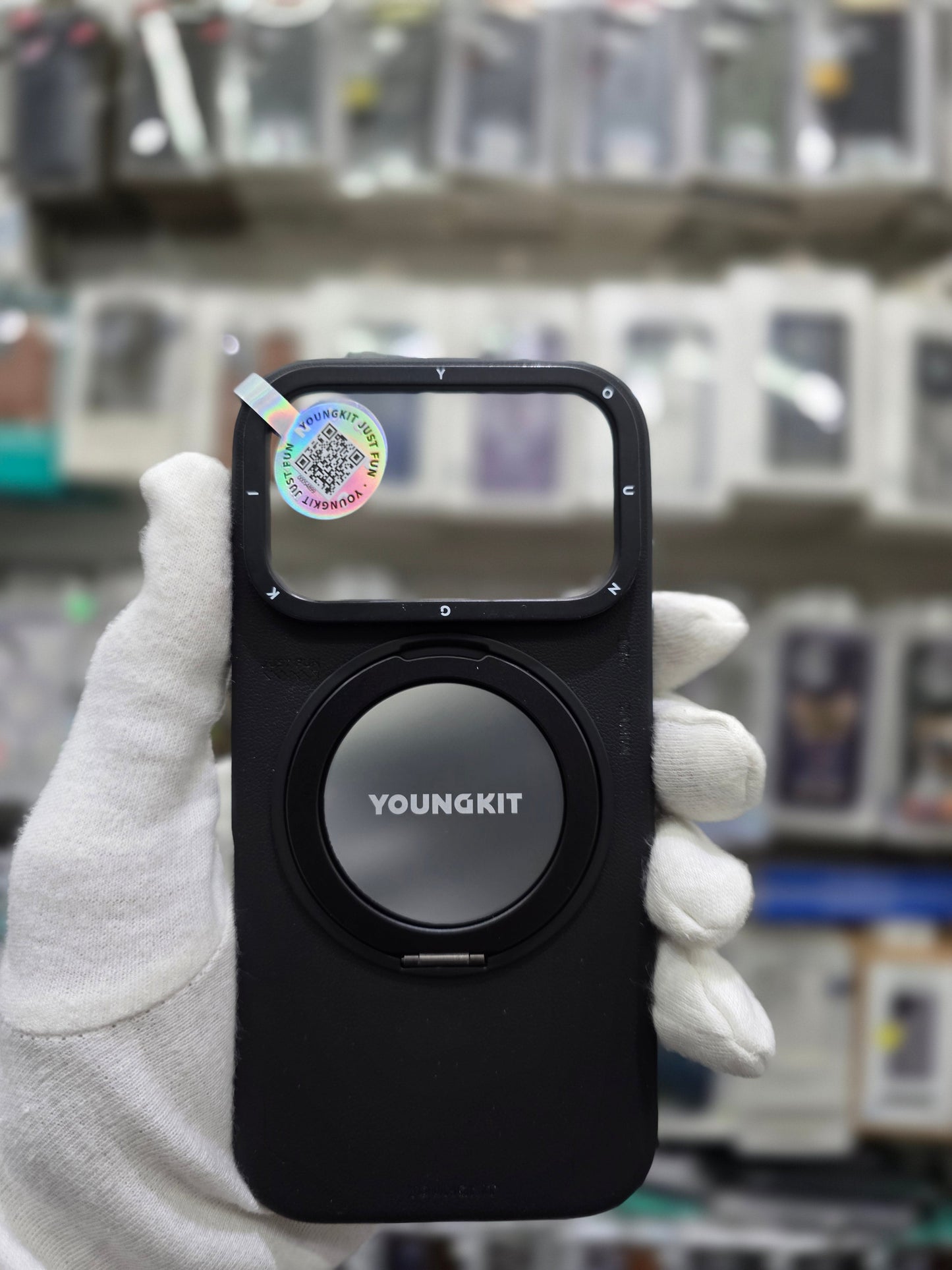 YOUNGKIT Matte Leather Case With Magnetic Stand - iPhone 17 Pro