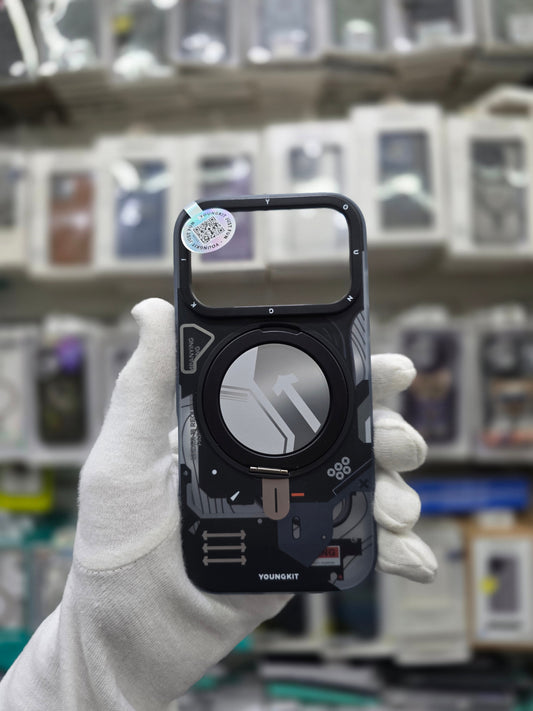 YOUNGKIT Cyberpunk Series With Magsafe & Rotating Stand - iPhone 17 Pro