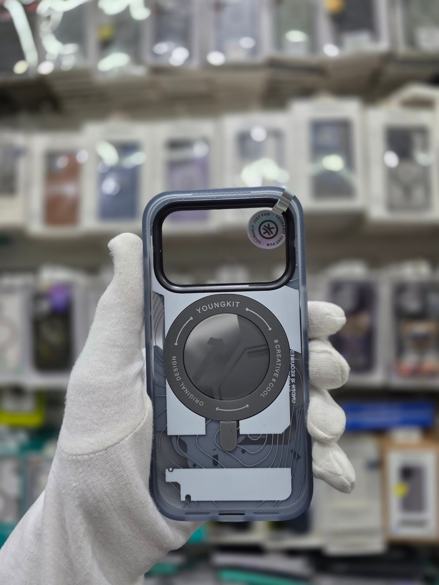 YOUNGKIT Cyberpunk Series With Magsafe & Rotating Stand - iPhone 17 Pro Max