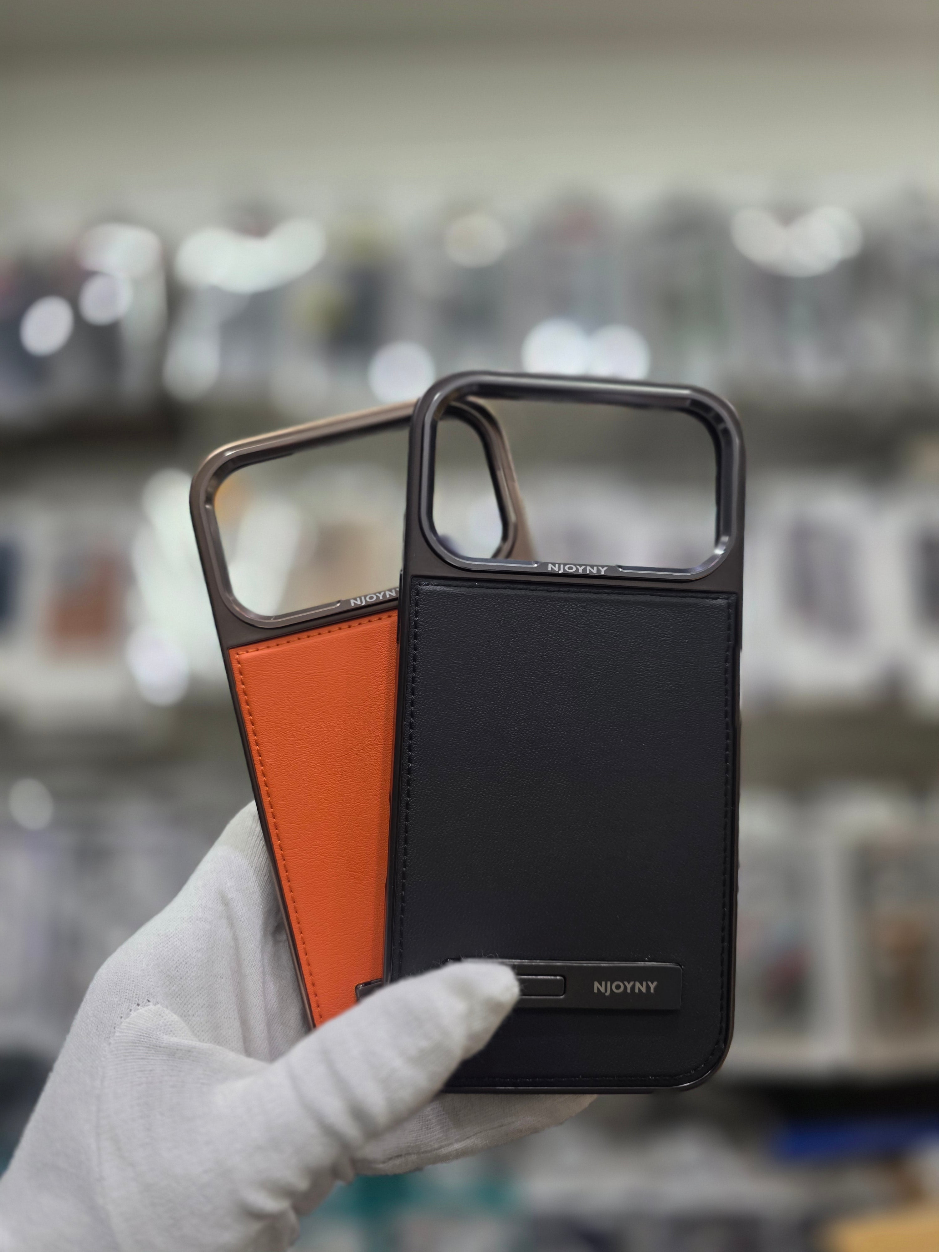 NY Classis Leather Case with Stand - iPhone 17 Pro Max Back Cover