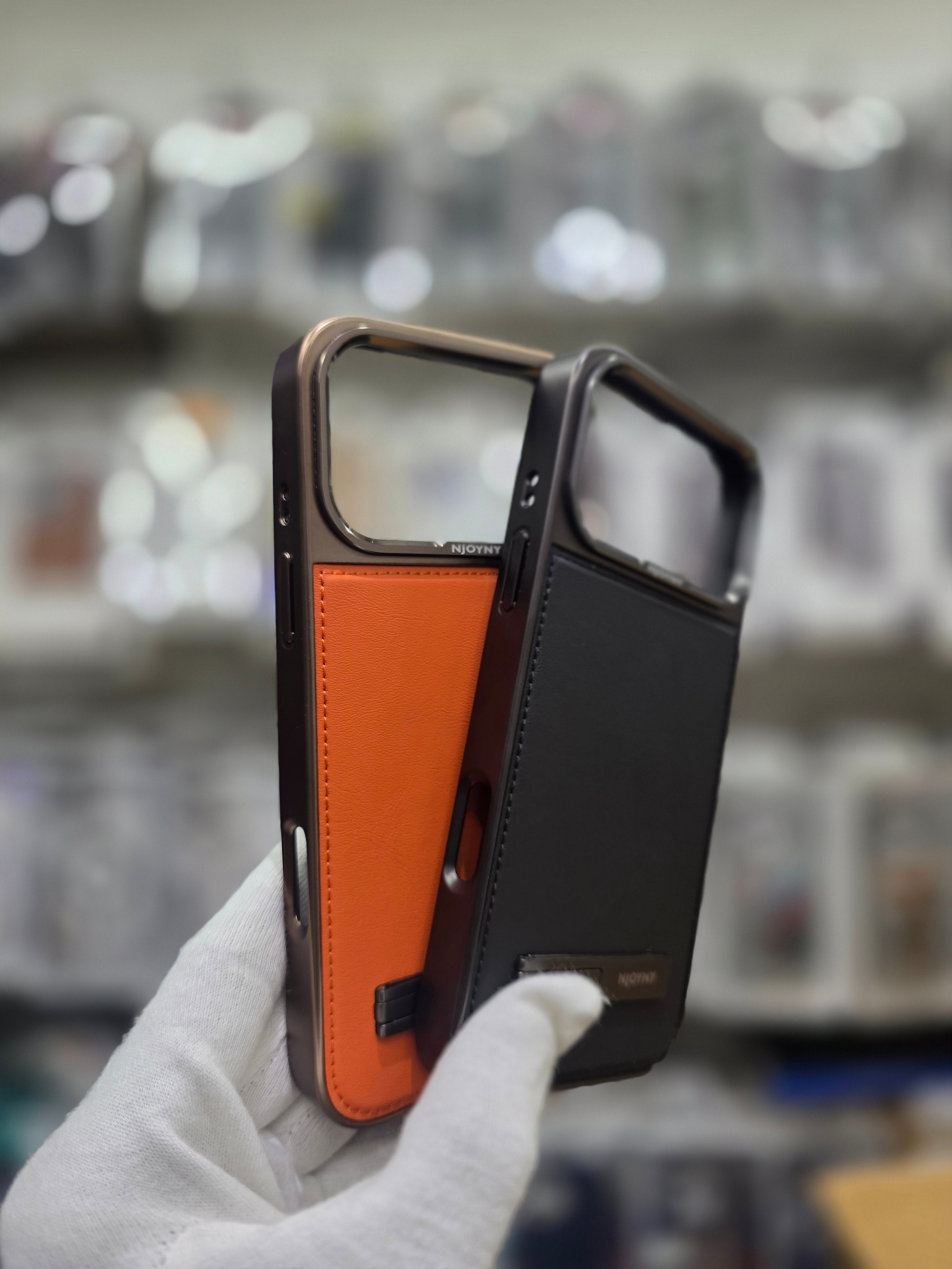 NY Classis Leather Case with Stand - iPhone 17 Pro Max Back Cover