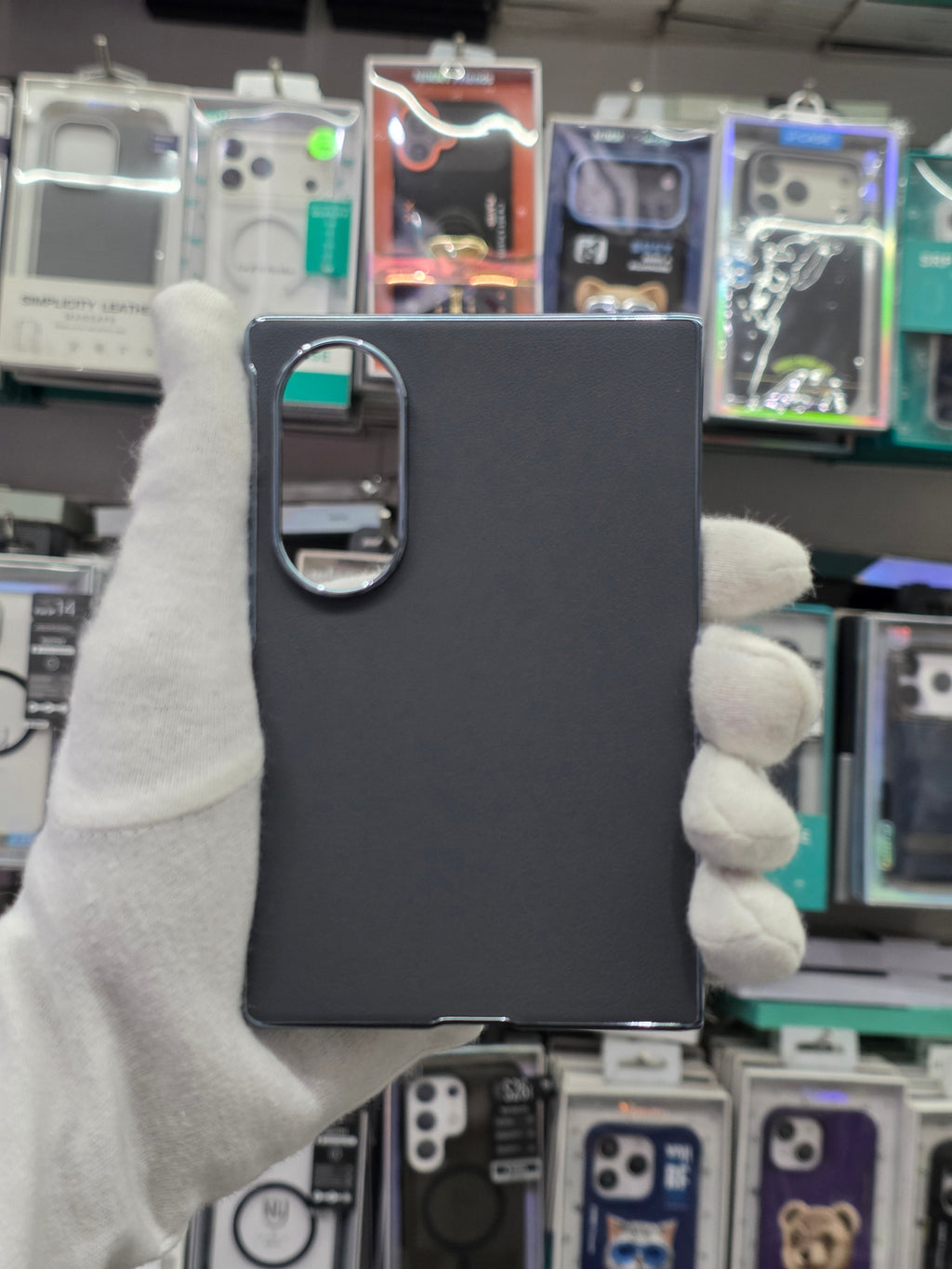 DFANS Pu Leather Chrome Plated Samsung Z Fold 8 Cover