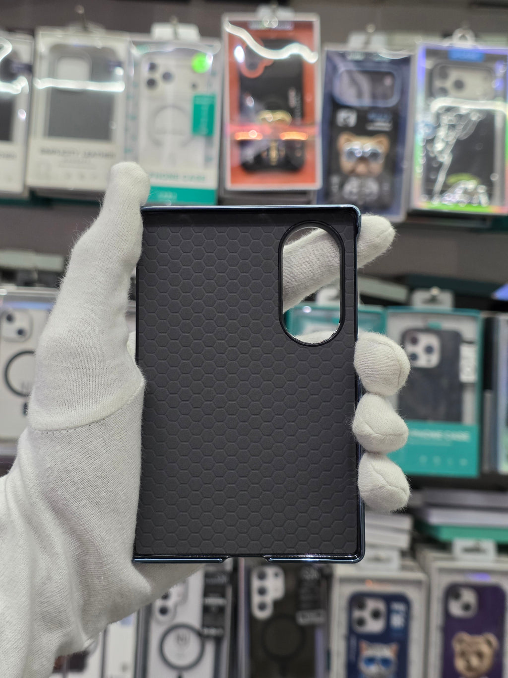 DFANS Pu Leather Chrome Plated Samsung Z Fold 8 Cover