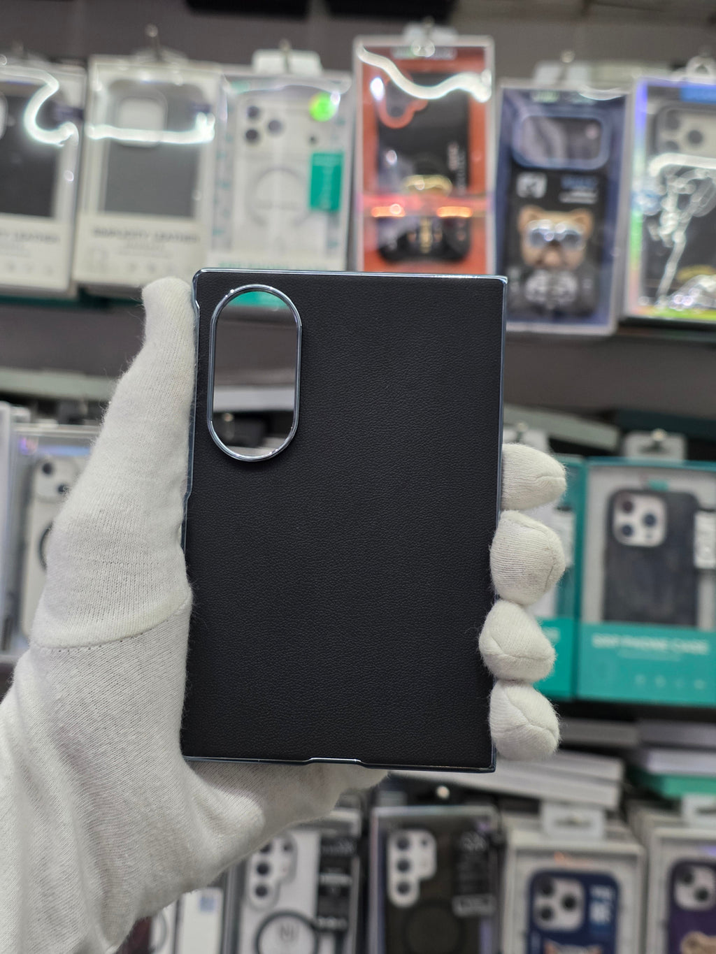 DFANS Pu Leather Chrome Plated Samsung Z Fold 8 Cover