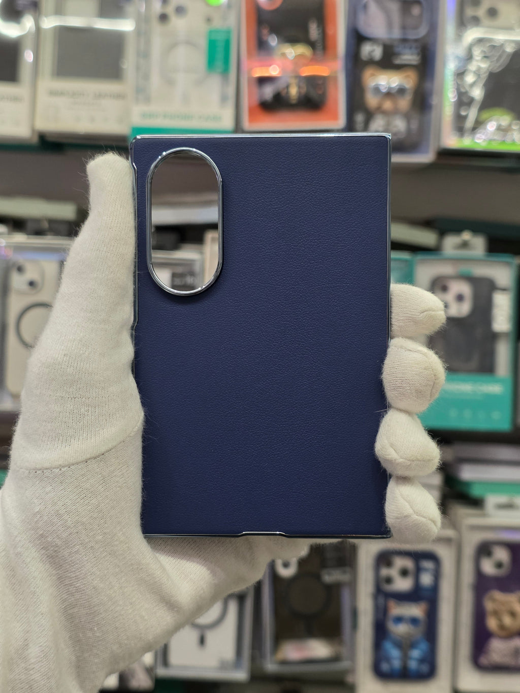 DFANS Pu Leather Chrome Plated Samsung Z Fold 8 Cover