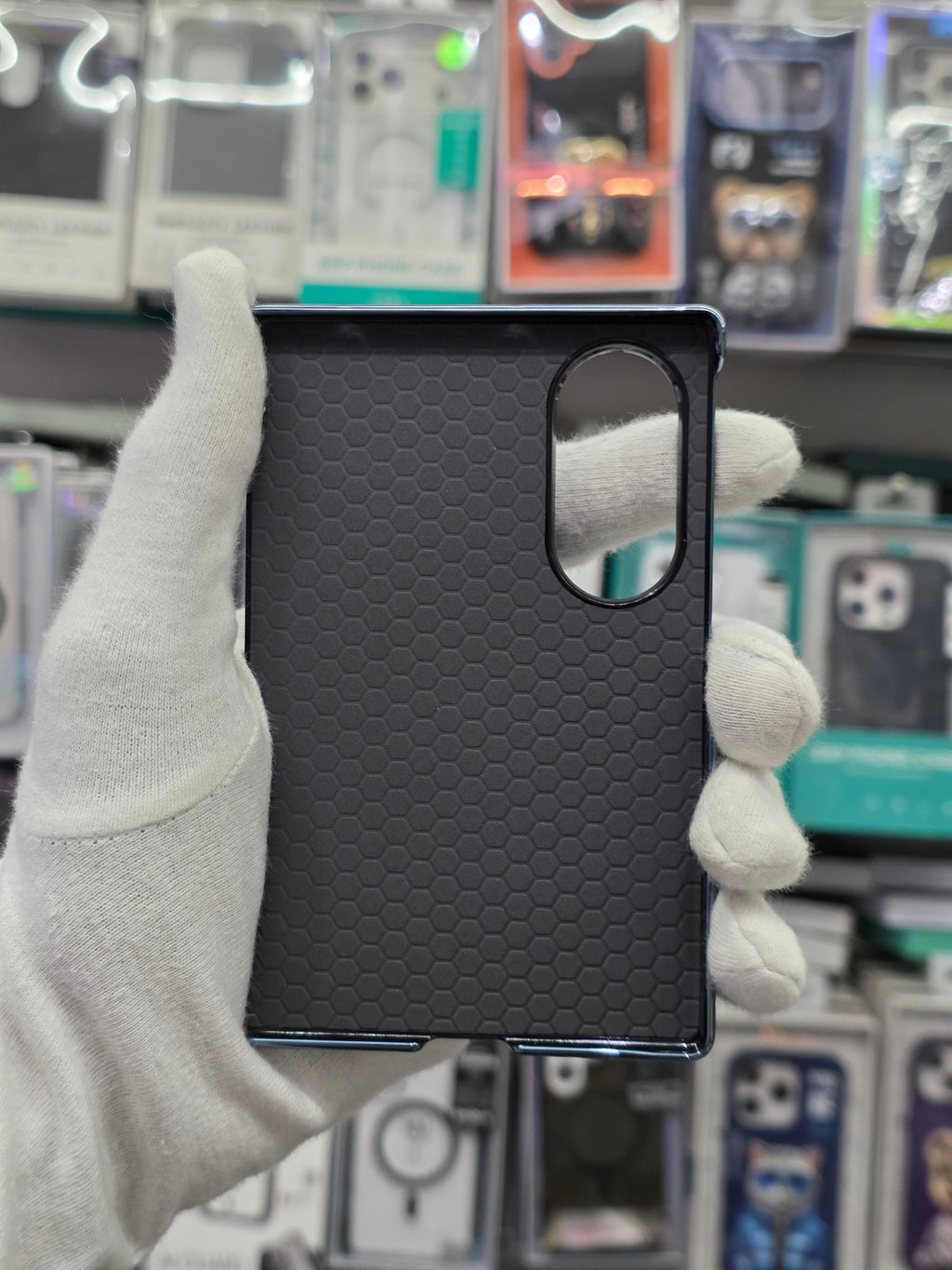 DFANS Pu Leather Chrome Plated Samsung Z Fold 8 Cover