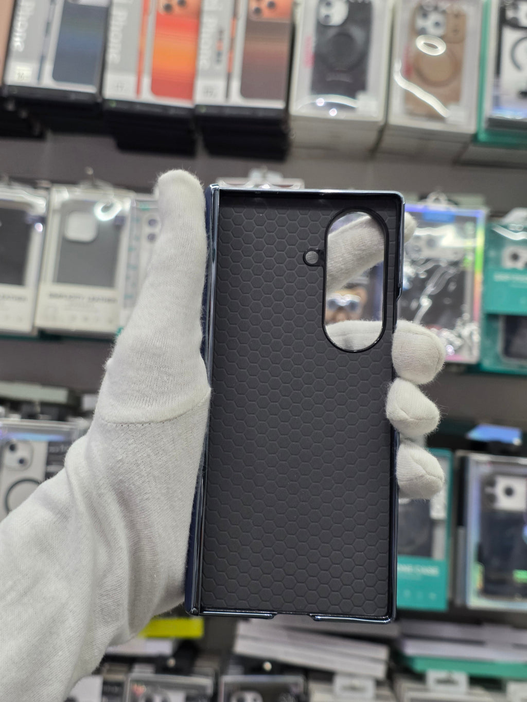 DFANS Pu Leather Chrome Plated Hinge Protection Samsung Z Fold 8 Ultra Case
