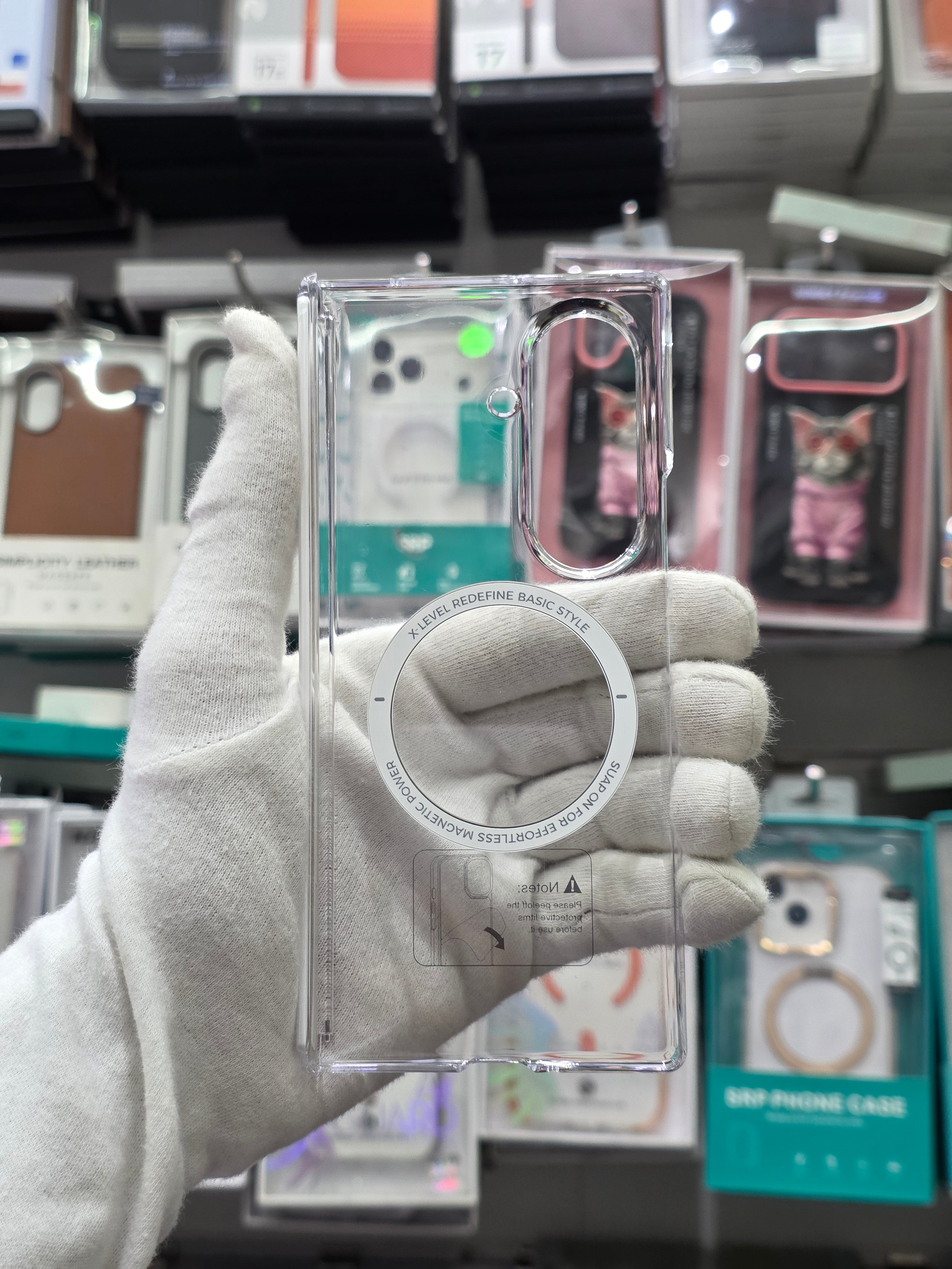 X-Level Sparkling Clear Magnet Samsung Z Fold 8 Ultra Cover