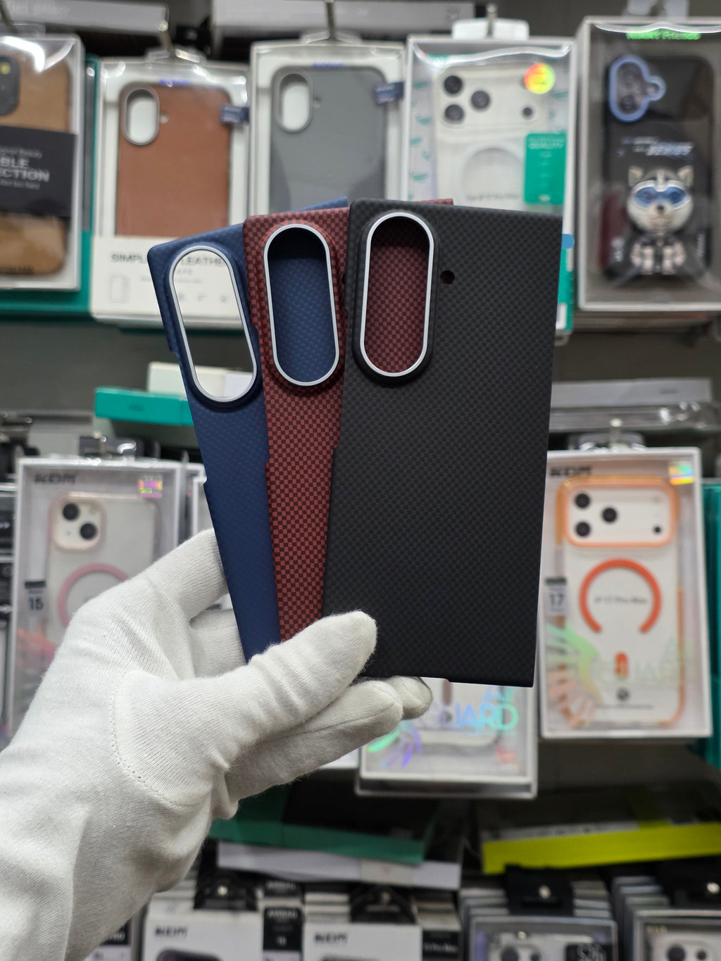 X-Level Mars Magnetic Carbon Fiber Textute Case With Front Frame - Samsung Fold 8 Ultra