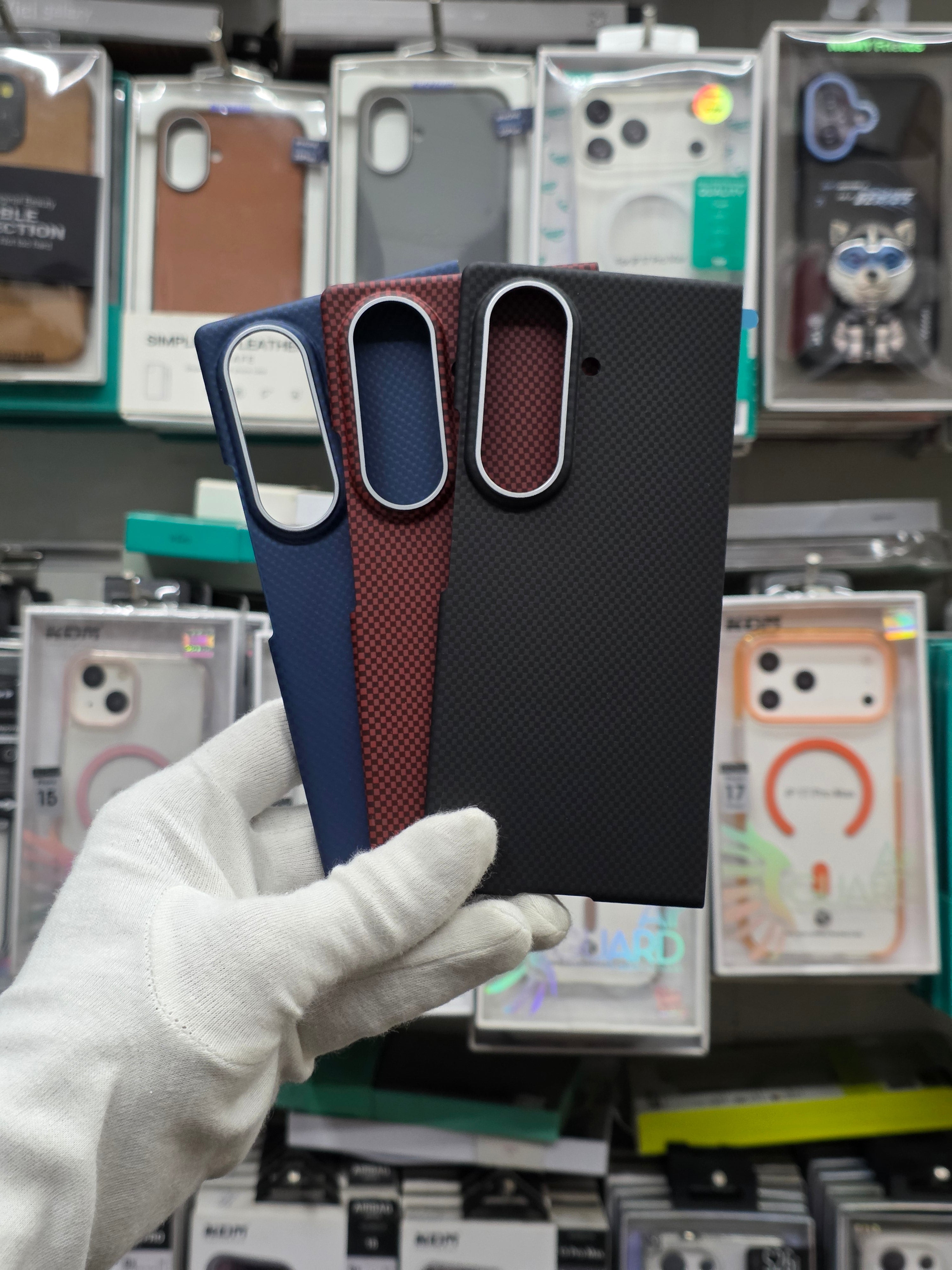 X-Level Mars Magnetic Carbon Fiber Textute Case With Front Frame - Samsung Fold 8 Ultra
