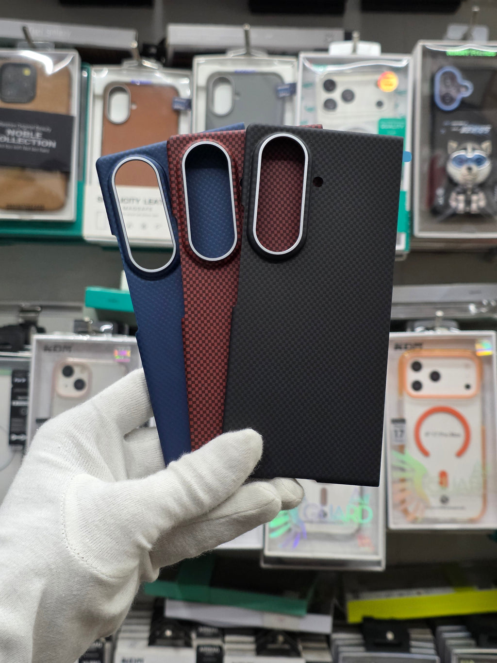 X-Level Mars Magnetic Carbon Fiber Textute Case With Front Frame - Samsung Fold 8 Ultra