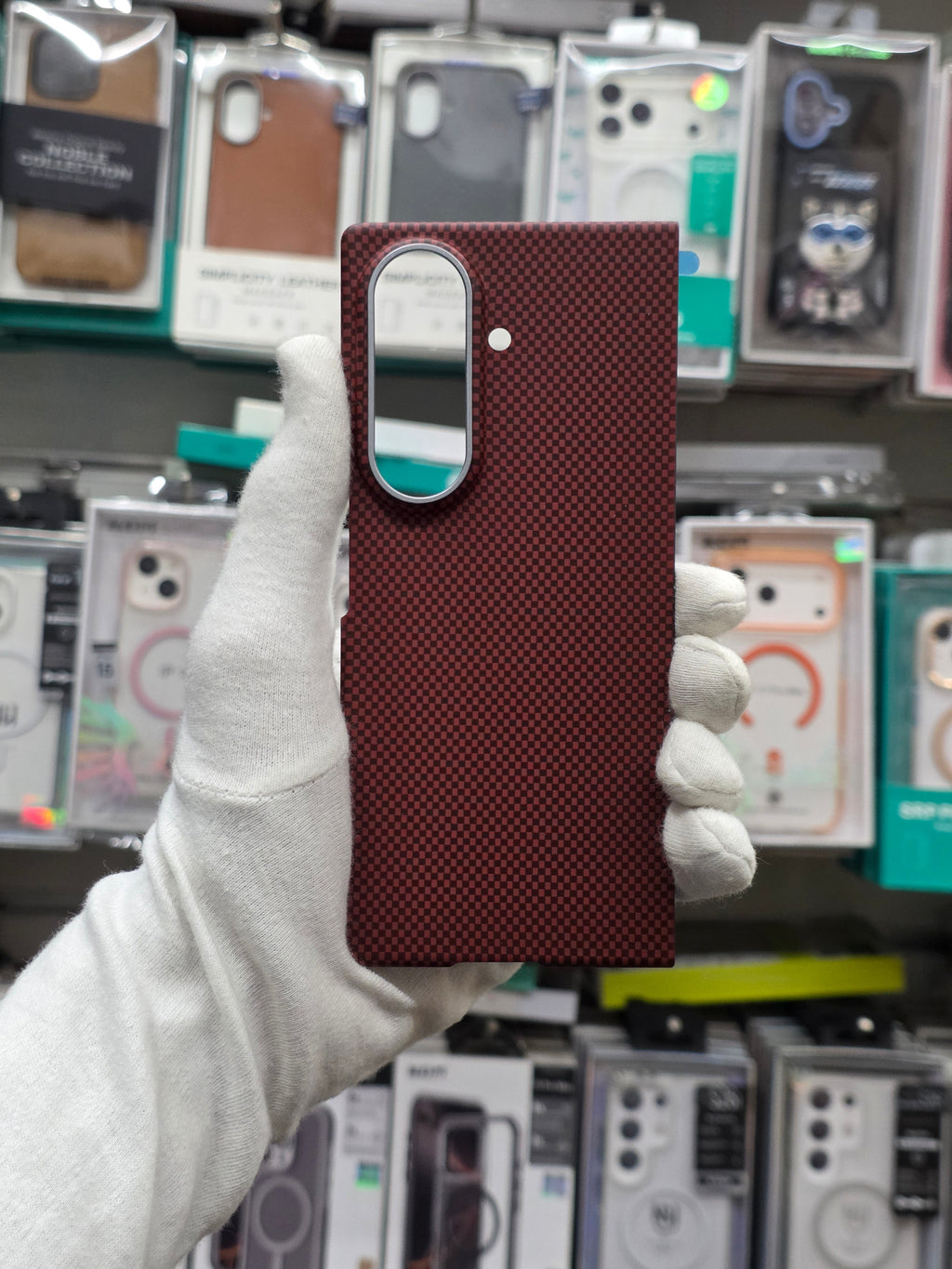 X-Level Mars Magnetic Carbon Fiber Textute Case With Front Frame - Samsung Fold 8 Ultra
