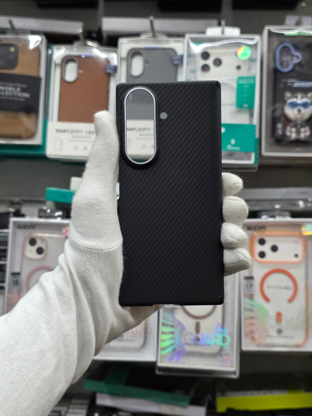 X-Level Nano Fiber Texture Magnet Back Case With Hinge Prtection For Samsung Z Fold 8 Ultra