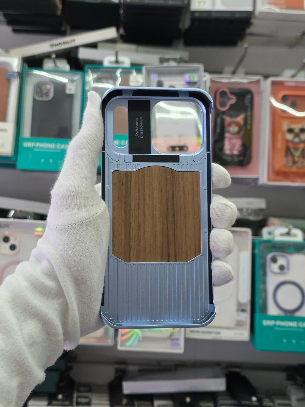 NY Perfume Wooden Metal 360 Stand Case With Magsfe - iPhone 18 Pro Back Cover