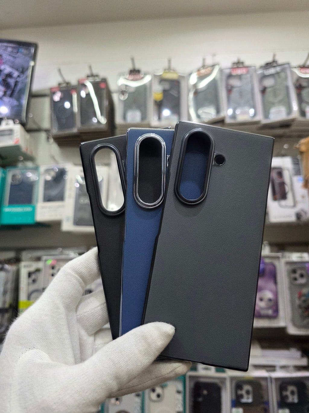 DFANS Pu Leather Chrome Plated Samsung Z Fold 7 Cover