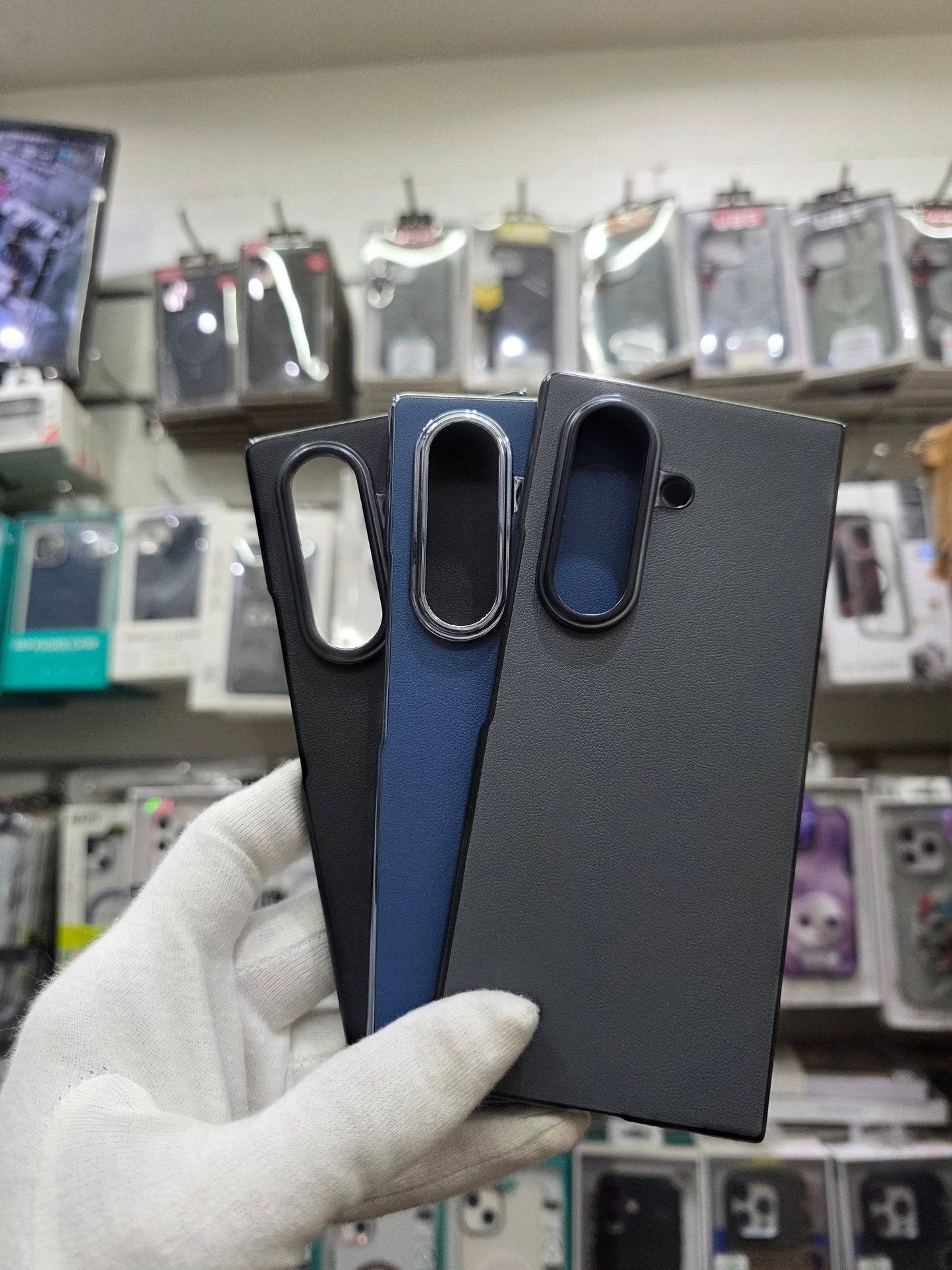 DFANS Pu Leather Chrome Plated Samsung Z Fold 7 Cover