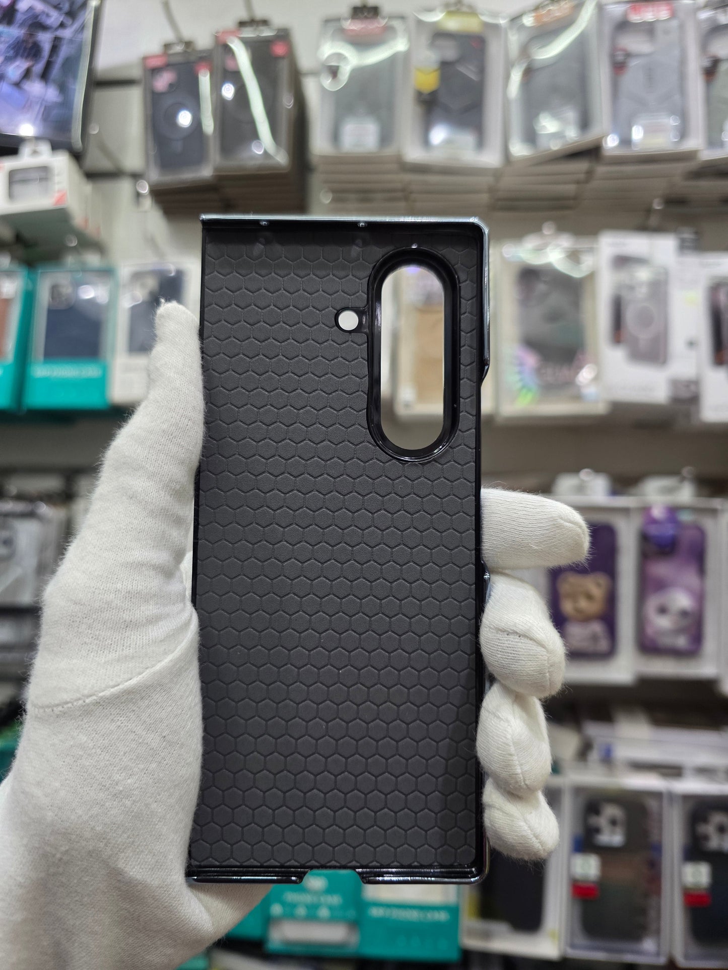 DFANS Pu Leather Chrome Plated Samsung Z Fold 7 Cover