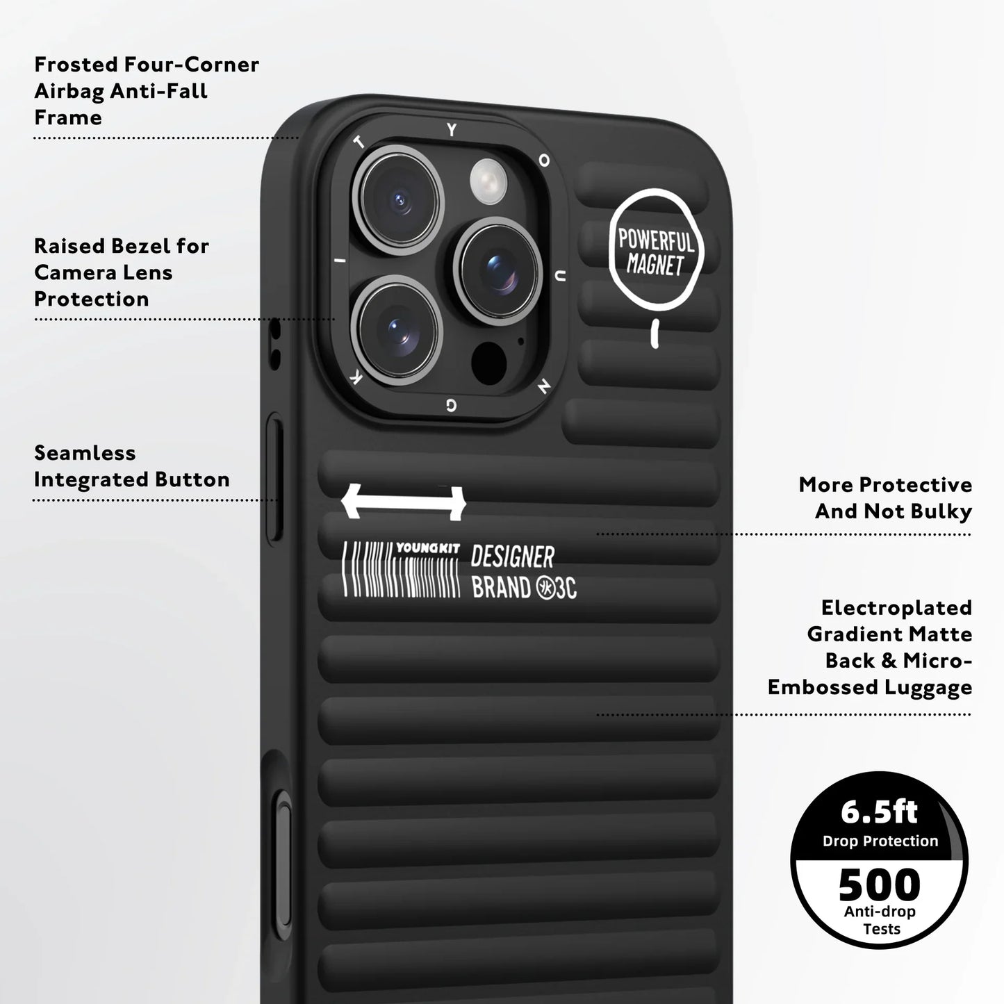 Youngkit True Color Luggage Phone Case - iPhone 16 Pro Back Cover