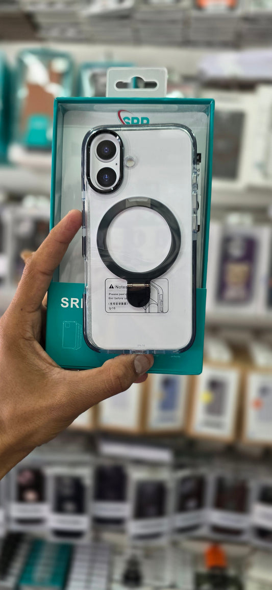 SRP MagSafe With Stand Transparent Case - iPhone 16 Back Cover