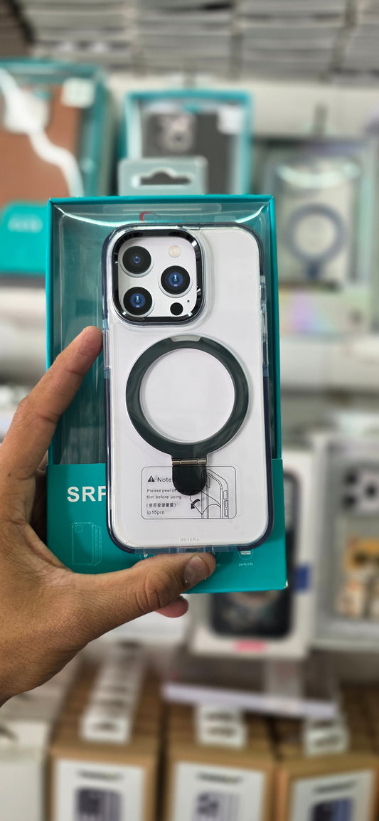 SRP MagSafe With Stand Transparent Case - iPhone 16 Pro Max Back Cover