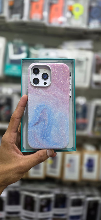 SRP Glittery Pastel Swirl Case WIth MagSafe - iPhone 16 Pro Back Cover