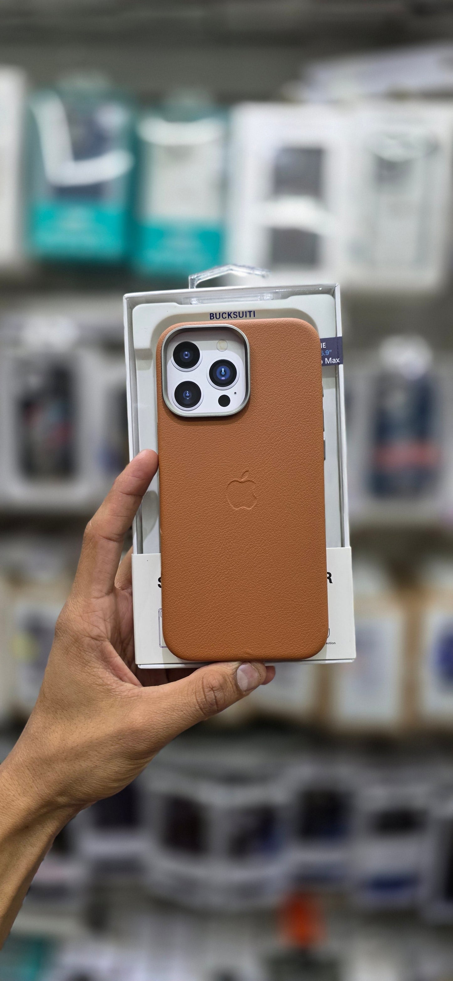 BUCKSUITI PU Slim Leather Case - iPhone 16 Pro Max Back Cover